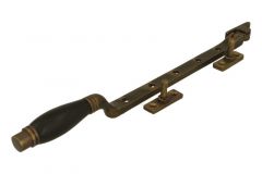 Entrebailleur de fenêtre laiton patiné bois d'ébène 315mm