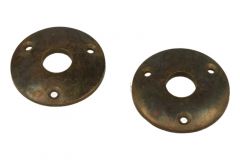 Rosace ronde en laiton patiné,diamètre du trou 15mm (paire)