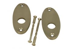 Rosace ovale bec de cane nickel satiné pour TM-400 mn*