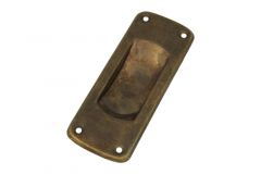 Poignée cuvette porte coulissante laiton patiné (1936)
