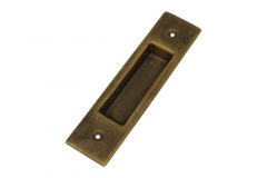 Poignée cuvette porte coulissante laiton patiné (1932)