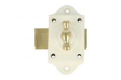 Loquet blanc pour armoire/fenêtre/porte bouton laiton poli