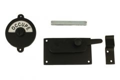 Verrou de porte de WC Libre/Occupé noir 92x52mm