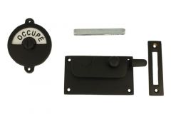 Verrou de porte de WC Libre/Occupé 92x52mm noir