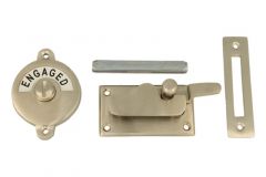 Verrou de porte de WC Vacant/Engaged nickel satiné 70x39mm