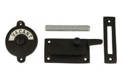 Verrou de porte de WC Vacant/Engaged noir 70x39mm