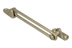 Compas pour fenêtre à soufflet nickel satiné 120mm.