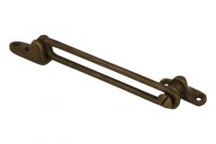Compas pour fenêtre à soufflet laiton patiné 120mm.