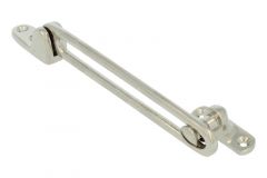 Compas pour fenêtre à soufflet nickel brillant 120mm.