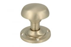 Pommeau de tirage de porte d'entrée rond nickel satiné(1930)
