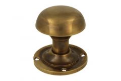 Pommeau de tirage de porte d'entrée rond laiton patiné(1930)