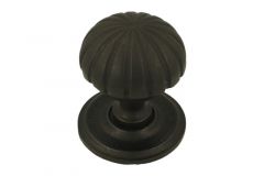 Pommeau de tirage de porte d'entrée en fonte noire petit