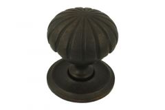 Pommeau de tirage de porte d'entrée en fonte noire grand