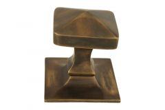 Pommeau de tirage de porte d'entrée laiton patiné (1926)