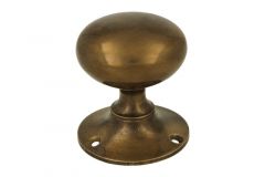Pommeau de tirage de porte d'entrée rond laiton patiné