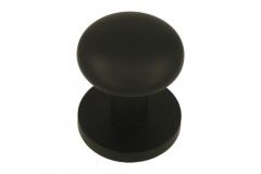 Pommeau de tirage de porte d'entrée rond laiton noir