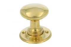 Pommeau de tirage de porte d'entrée rond petit laiton poli