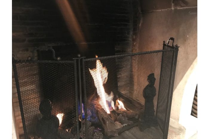 Grille de protection pour cheminée, grille pare-feu modèle simple