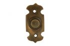 Bouton de sonnette laiton patiné 25x55mm