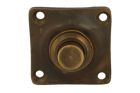Bouton de sonnette laiton patiné 39x39mm