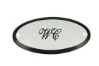 Plaque de porte ovale émaillée "WC" 100x50mm