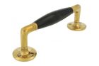 Poignée de porte 180mm laiton poli bakélite