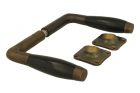 Béquilles de porte laiton patiné bakélite (paire)