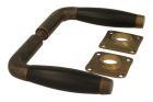 Béquilles double laiton patiné bois d'ébène (1932)