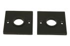 Rosace carrée revêtement en poudre Noir Ø trou 18 mm