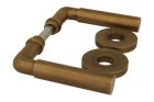 Béquilles de porte "Frankfurter" laiton patiné (paire)