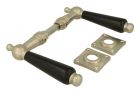 Béquilles de porte nickel satiné bois d'ébène (1915)
