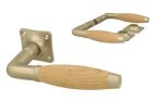 Béquilles de porte nickel satiné bois de hêtre (1930)