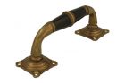 Poignée de tirage 150mm ornementée laiton patiné