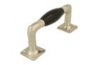 Poignée de tirage 130mm nickel satiné bois d'ébène