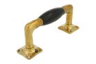 Poignée de tirage 130mm laiton poli bakélite