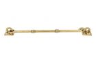 Crochet de contrevent laiton poli modèle antique 250mm