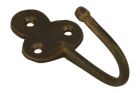 Crochet laiton patiné modèle 18e siècle. Profondeur 32mm