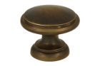 Bouton de meuble laiton patiné grand Ø 30mm H26mm