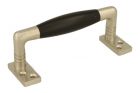 Poignée de tirage 105mm nickel satiné bois d'ébène