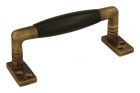 Poignée de tirage 105mm laiton patiné bois d'ébène
