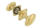 Bouton de porte ovale laiton poli (paire)