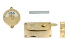 Verrou de porte de WC Frei/Besetzt en laiton poli 92x52mm