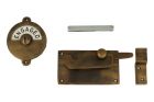 Verrou de porte de WC Vacant/Engaged 92x52mm laiton patiné