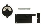Verrou de porte de WC Frei/Besetzt noir 92x52mm