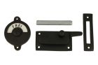 Verrou de porte de WC Frei/Besetzt noir 70x39mm