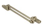 Compas pour fenêtre à soufflet nickel satiné 120mm.