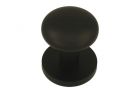Pommeau de tirage de porte d'entrée rond laiton noir