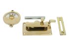 Verrou de porte de WC Vrij/Bezet 92x52mm en laiton poli