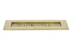 Entrée de boîte aux lettres gaufré "POST" laiton poli