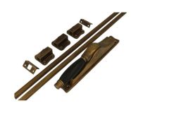 Crémone à levier en applique laiton patiné (1928)